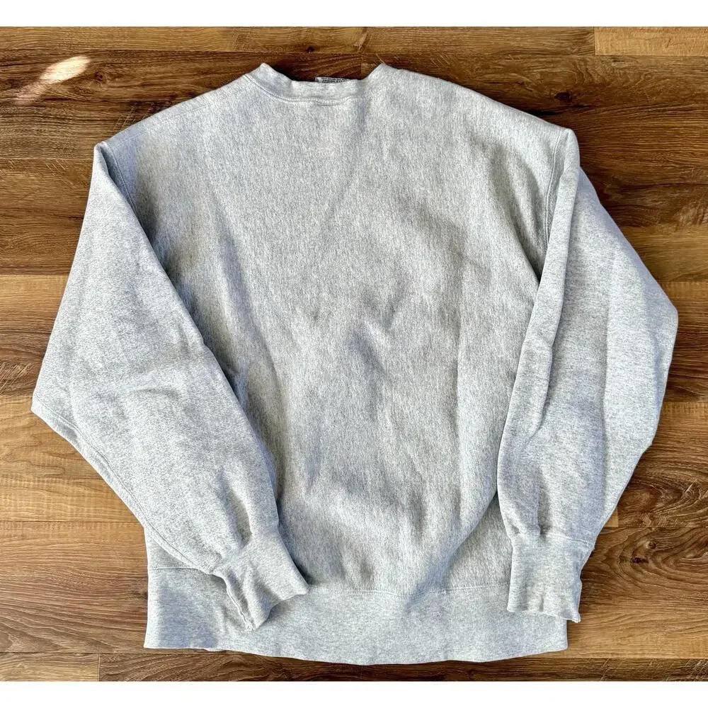 Vintage 90s Lee‎ Cross Grain Mens Gray N. I. F. S. Sweatshirt Size XL GUC